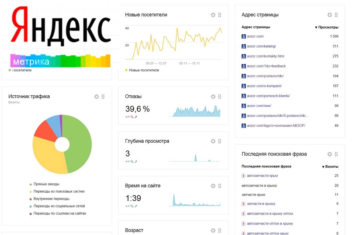 Яндекс.Метрика: чем отличаются просмотры от посетителей