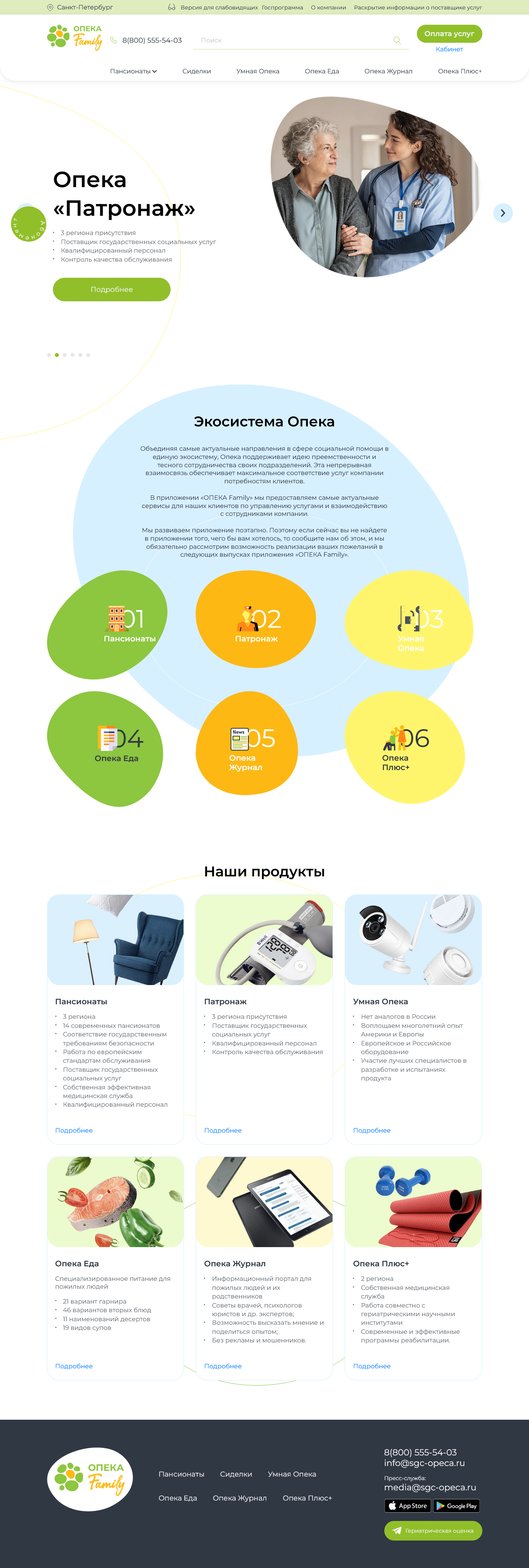 Сайты компании «Опека» | Cetera Labs